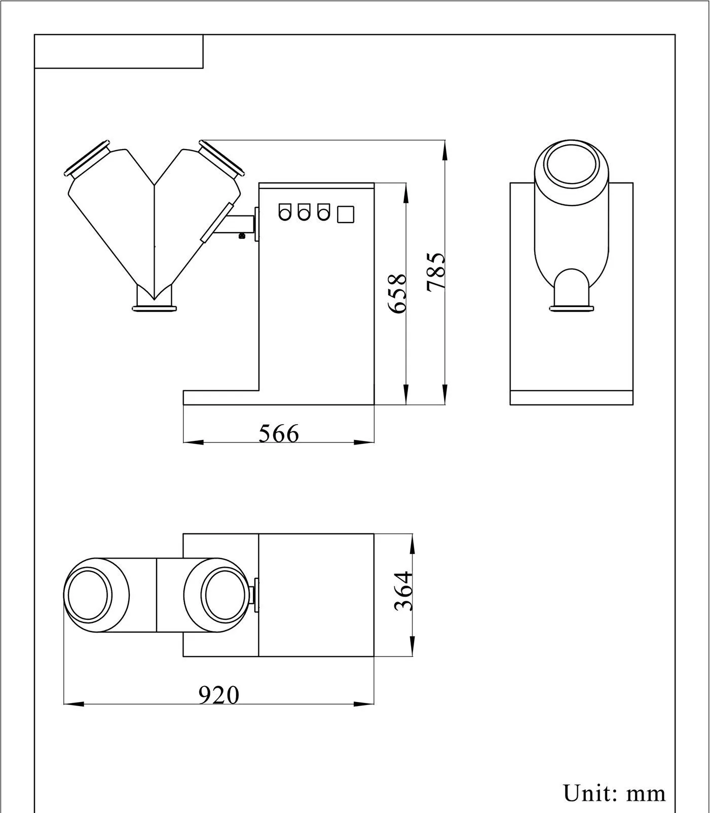 V Blender Dry Powder Mixer Blending Machine V5 - V20 - 图片 8